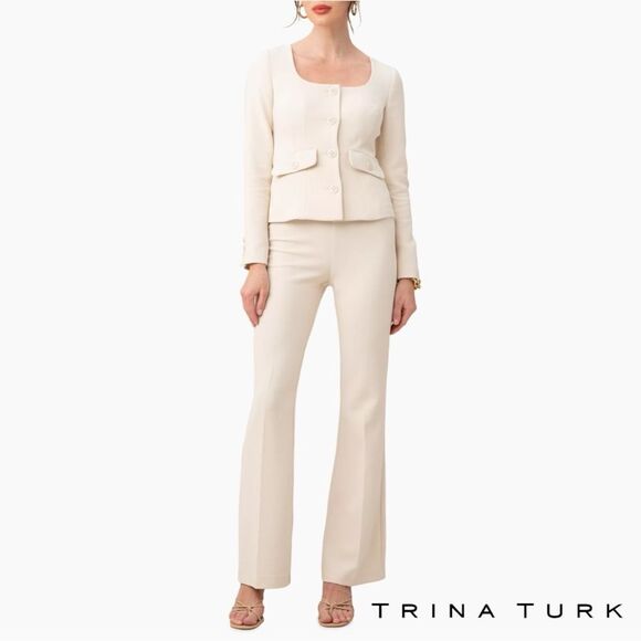 Trina Turk **NWT** 'Mott' Blazer Jacket in Cream - Picture 7 of 10